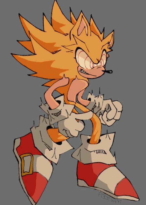 fleetway super sonic Fleetway Sonic Fanart, Fleetway Super Sonic, Fleetway Sonic, Goof Troop, Sonic Exe, Super Sonic, Sonic Funny, Sonic 3, Hedgehog Art