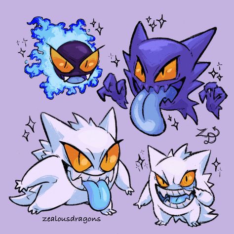 Shiny Gengar, Hunter Pokemon, Gengar Pokemon, Teaching Life Skills, Ghost Type, Pokemon Pictures, Pokemon Art, Art Tips, Dark Art