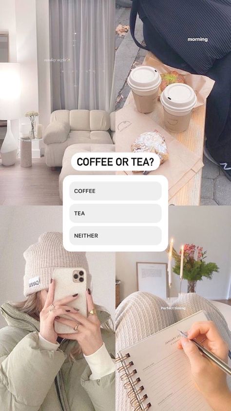 Instagram Polls Aesthetic, Ig Polls Ideas, Questions For Instagram Stories, Coffee Instagram Post, Instagram Story Polls Ideas, Instagram Story Ads, Mug Of Coffee, Instagram Story Questions, Instagram Questions