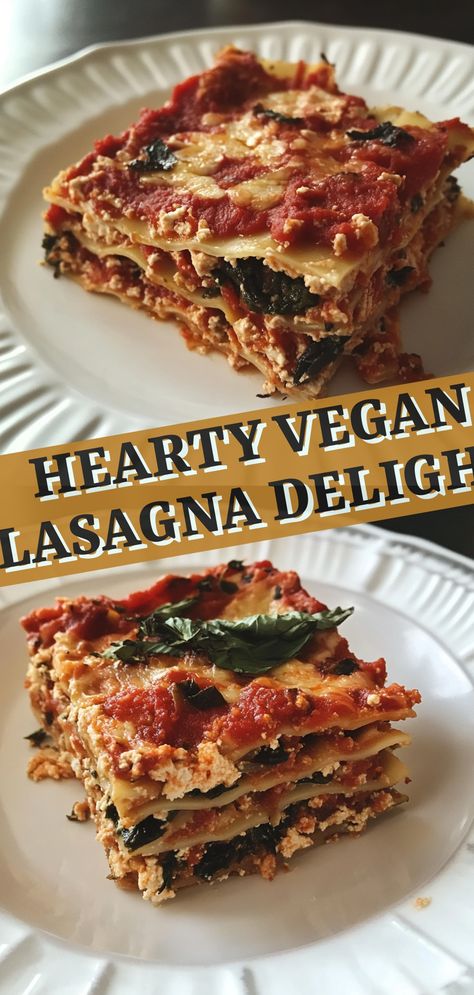 Hearty Vegan Lasagna Delight - A delicious plant-based twist on a classic comfort food favorite. Transport yourself to vegan heaven with this hearty lasagna packed with fresh vegetables and dairy-free indulgence. Perfect for both vegans and meat lovers alike. 

#veganlasagna #plantbased #healthycomfortfood Vegan Mushroom Lasagna, Vegetarian Lasagna Easy, Vegan Veggie Lasagna, Vegan Vegetable Lasagna, Vegan Zucchini Lasagna, Best Vegan Lasagna Recipe, Veggie Lasagna Recipe, Dairy Free Lasagna, Meal Bowls