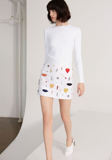 Spring 2014 - Stella McCartney Tilda Lindstam, Beaded Skirt, Skirt Long, Sleeved Dress, 2014 Fashion, Embellished Dress, Designer Collection, Round Collar, Fashion Fashion