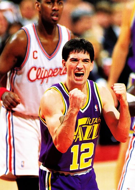 John Stockton Utah Jazz Danny Manning Los Angeles Clippers John Stockton Wallpaper, Utah Jazz Basketball, Utah Summer, Nba Photos, Team Usa Basketball, John Stockton, Best Nba Players, Jazz Players, Karl Malone