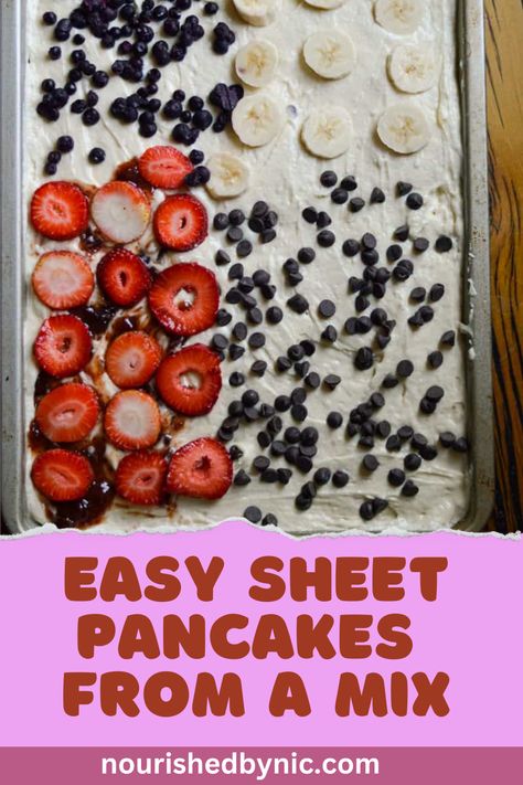 EASY SHEET PAN PANCAKES FROM A MIX Sheet Pan Pancakes With Greek Yogurt, Gf Sheet Pan Pancakes, Sheet Pan Pancakes Hungry Jack, Pancake Mix Sheet Pan Pancakes, Cookie Sheet Pancakes, Sheet Pan Pancakes With Pancake Mix Easy, Sheet Pan Pancakes Easy, Easy Cottage Meals, Protein Sheet Pan Pancakes