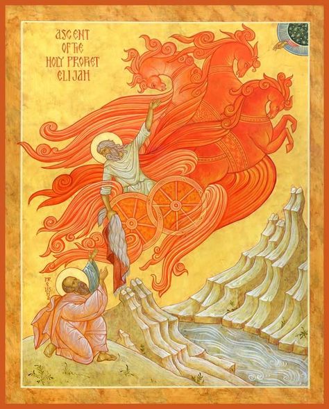 Elijah And Elisha, Church Icon, Orthodox Christian Icons, Christian Images, Consciousness Art, Byzantine Art, Byzantine Icons, Biblical Art, Orthodox Christianity