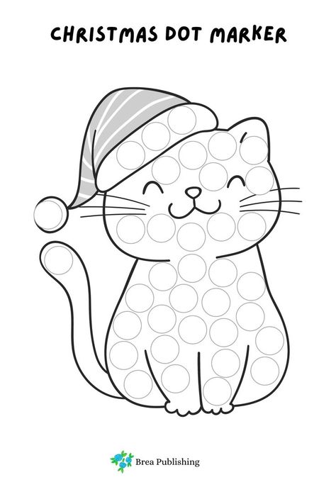 Christmas Cat Dot Marker | Christmas Dot Markers Activitiy Book | Available in the Dot Marker Christmas Activity Book on Amazon | Christmas Dot Marker | Christmas Dot Marker Pages | Christmas Dot Marker Sheets | Christmas Dot Marker Activities | Christmas Dot Marker Art | Christmas Crafts with Dot Markers | Dot Marker Christmas Craft | Christmas Crafts for Kids | Christmas Do a Dot Printable | Christmas Do a Dot | Christmas Do a Dot Pages | Things to do at Christmas | Todder Christmas Crafts Marker Art Christmas, Dot Markers Art, Coloring Book Christmas, Marker Coloring, Activity Books For Toddlers, Dot Marker Activities, Christmas Activity Book, Christmas Coloring Sheets, Toddler Christmas Gifts