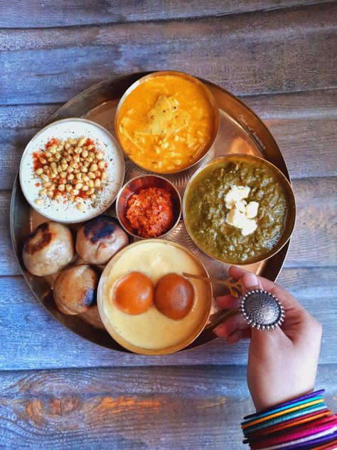 #rajasthani food, Daal bati churma, rajasthani, navratri, navratri recipe, Indian thali, Indian food, rabri, gulabjamun Navratri Recipes, Rajasthani Food, Indian Thali, Food Shots, Recipe Indian, Indian Food, Indian Food Recipes, Food Photography, Festival