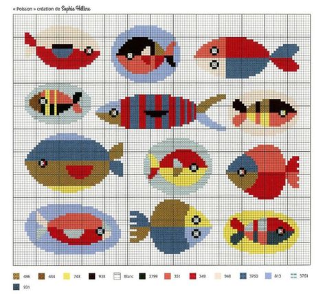 Corak Krusye, Projek Mengait, Cross Stitch Sea, Colorwork Chart, Knitting Embroidery, Crochet Fish, 8bit Art, Pixel Crochet, Tapestry Crochet Patterns