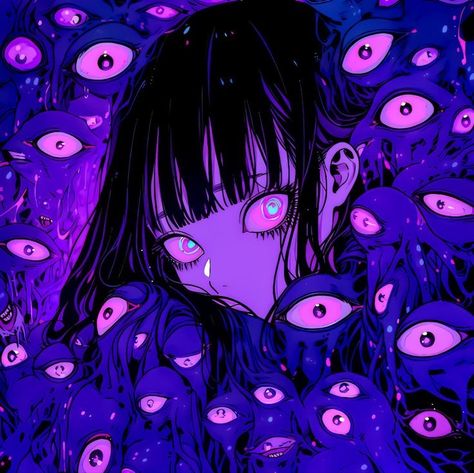 Purple Pfp, Arte Peculiar, Cute Animal Drawings Kawaii, Gothic Anime, Dark Art Illustrations, Witch Art, Neon Art, Dark Art, Anime Character Design