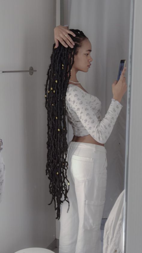 Faux locs Hair Bag, Goddess Braids Hairstyles, Creative Hair, Soft Life, Hot Hair Styles, Black Hairstyles, 90s Aesthetic, Creative Hairstyles, Goddess Braids