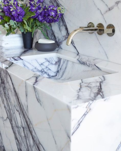 Lilac - ABC Stone : ABC Stone Powder Room 2023, Master Bath Counter, Marble Bathroom Sink, Modern Bathroom Light Fixtures, Lilac Marble, Bathroom Lighting Ideas, Minimalist Bathroom Design, Copper Bathtubs, Australia Vacation