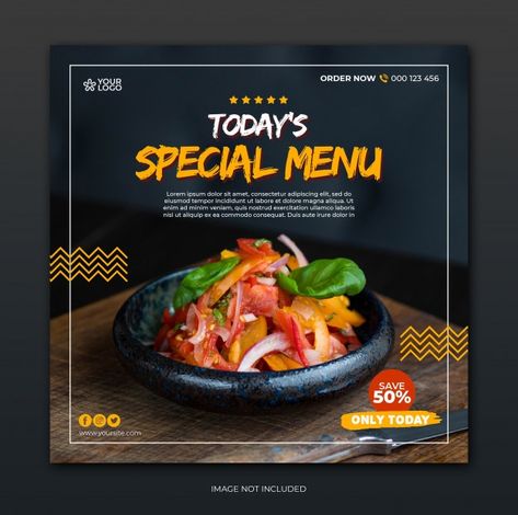 Summer fashion sale social media post banner template | Premium PSD File Bio Food, Restaurant Social Media, Food Promotion, Restaurant Specials, Todays Menu, Food Template, Menu Design Template, Food Banner, Food Menu Design