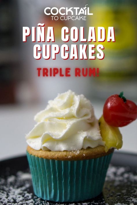 Alcohol Cupcakes Recipes, Infused Cupcakes Recipes, Liquor Cupcakes, Drunken Cupcakes, Boozy Cupcakes Recipes, Alcohol Infused Cupcakes, Alcoholic Cupcakes, Rum Syrup, Rum Cupcakes