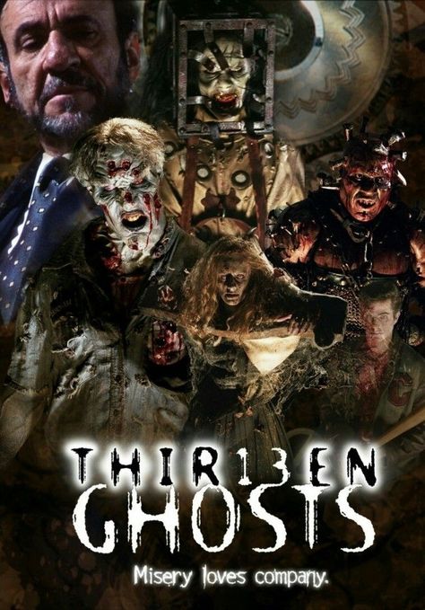 Thir13en Ghosts, Thirteen Ghosts, Horror Podcast, Ghost Movies, Music Cartoon, Horror Movie Art, Horror Movie Posters, Vintage Horror, Love Movie