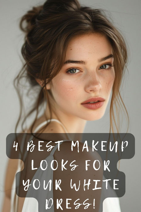 Looking for the perfect makeup to wear with your white dress? I've got you covered with top makeup looks that enhance your charm. Ready to turn heads at your next event? Click for inspiration! 💄👗 #MakeupForWhiteDress #BeautyTips #EventMakeup #StunningLooks #FashionStyle Eyeshadow Ideas For White Dress, Makeup Looks For Off White Dress, Makeup To Wear With White Dress, Eye Shadow For White Dress, Eyeshadow For White Dress, Makeup On White Dress, White Outfit Makeup Ideas, Makeup For White Outfit, White Dress Makeup Look