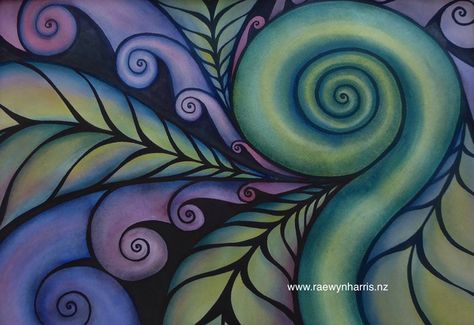 Harmony Raewyn Harris, Koru Art, Maori Culture, Harmony Art, Polynesian Art, Maori Patterns, Maori Designs, Nz Art, New Zealand Art