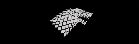 Game Of Thrones Twitter Header, House Stark Logo, House Stark Banner, House Stark Aesthetic, Game Of Thrones Cover, Got Stark, Cregan Stark, Stark Aesthetic, Twitter Cover Photo