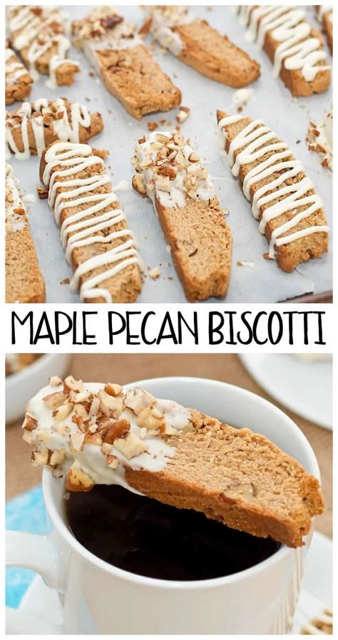 Maple Biscotti, Pecan Biscotti Recipe, Pecan Biscotti, Easy Biscotti, Biscotti Flavors, Best Biscotti Recipe, Easy Biscotti Recipe, Biscotti Recipes, Hot Cup Of Coffee