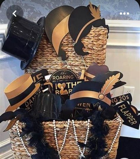 Roaring 20s Party Decorations, Roaring 20s Birthday Party, 20s Party Decorations, Roaring 20s Birthday, Gatsby Birthday Party, Black And Gold Party, Roaring 20s Wedding, Gatsby Party Decorations, Speakeasy Party