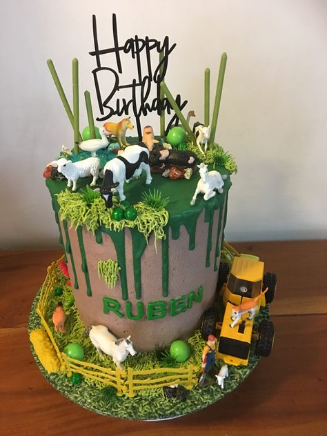 Nature Cakes, Cake Farm, Farm Animal Cake, Nature Cake, Farm Animal Cakes, Cake Kids, Ideas Cumpleaños, Farm Cake, Animal Cakes