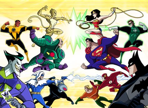 DC Super Villains: VS by LucianoVecchio.deviantart.com on @deviantART Heroes Vs Villains, Justice League Art, Justice League Comics, Chibi Marvel, Dc Comics Wallpaper, Univers Dc, Bruce Timm, Arte Dc Comics, Superhero Wallpaper