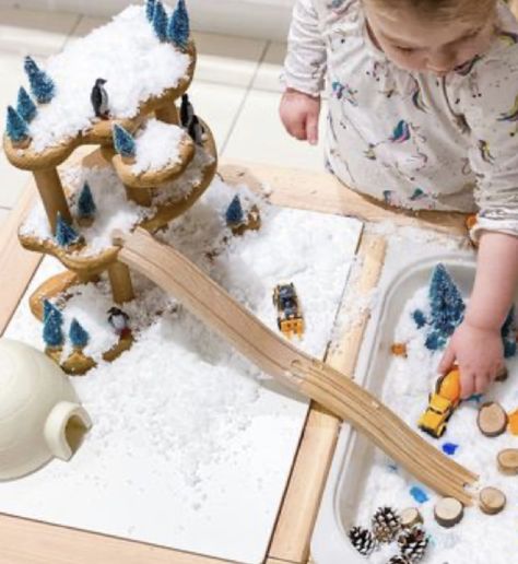 Play Platform, Winter Sensory Bin, Winter Activities For Toddlers, Christmas Activities For Toddlers, Toddler Sensory Bins, Tuff Spot, Diamond Mine, Winter Activities Preschool, Winter Play