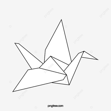 Crane Origami Drawing, Origami Drawing, Hand Drawn Border, Paper Cranes, Cartoon Clouds, Line Paper, Torn Paper, Paper Crane, Abstract Faces