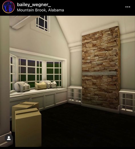 Bloxburg Farmhouse Ideas Interior, Bloxburg Empty Space Ideas, Bloxburg Realistic, Bloxburg Inspiration, Bloxburg Homes, Bloxburg City, Bessie Coleman, Bloxburg Hacks, Castle House Design