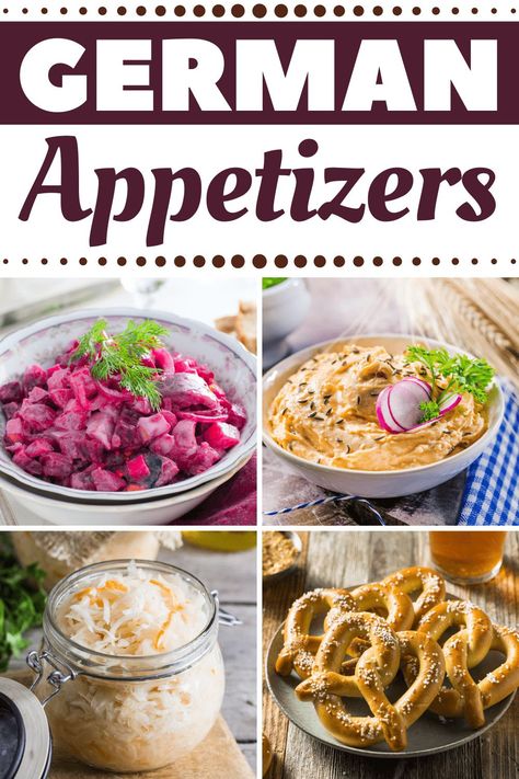 Easy German Finger Foods, German Appetizer Recipes, German Snacks Appetizers, Austrian Appetizers, Easy German Appetizers, German Finger Food, International Appetizers Easy, German Winter Food, German Appetizers Oktoberfest Party