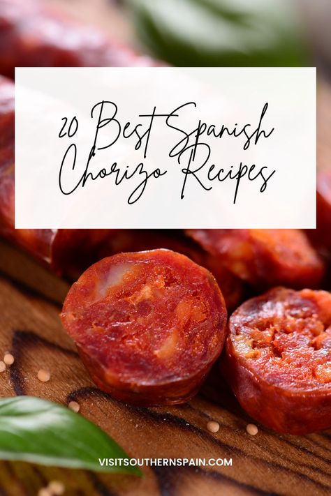 Are you interested in trying some of the Best Spanish Chorizo recipes? Whether you're looking for a quick and easy Spanish dish or an impressive dinner idea, our recipes have got you covered. The chorizo recipes from Spain can elevate any meal, no matter if you're cooking breakfast, lunch, or dinner. So take a look at these easy chorizo recipes and prepare your next meal, just like real Spaniards do. #spanishchorizorecipes #chorizorecipe #spanishchorizo #easychorizorecipes Spanish Chorizo Recipes Dinner, Chorizo Links Recipes Dinner, Portuguese Chorizo Recipes, Spanish Sausage Recipes, Homemade Chorizo Recipes, Chorizo Appetizer Recipes, Chorizo Recipes Dinner Easy, Chorizo Sausage Recipes, Easy Chorizo Recipes