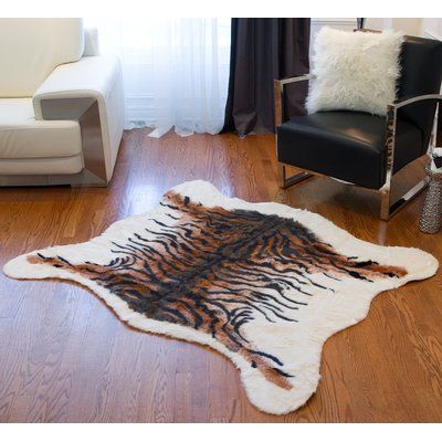 Tiger Print Rug, Faux Hide Rug, Faux Sheepskin Rug, Faux Cowhide, Rug White, Orange Area Rug, Sheepskin Rug, Black Area Rugs, Cow Hide Rug