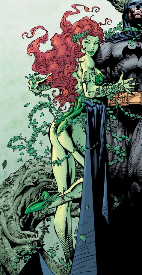 Comic Book Poison Ivy, Poison Ivy Poses, Poison Ivy Character Art, Poison Ivy Character Comic Books, Poison Ivy Character Design, Comic Poison Ivy, Poison Ivy Villain, Poison Ivy And Batman, Poison Ivy Wallpaper