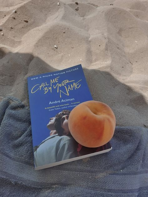 Peaches Call Me By Your Name, Cmbyn Book Aesthetic, Call Me By Your Name Book Aesthetic, Elio Call Me By Your Name Aesthetic, Call Me By Your Name Peach, Call Me By Your Name Book, Romance Novels Aesthetic, Romance Novel Aesthetic, Your Name Aesthetic