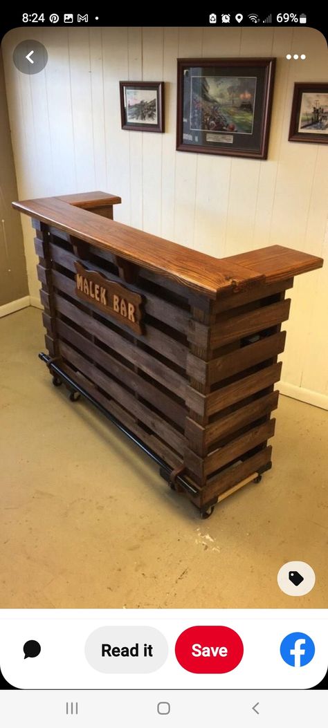 Bar Con Pallet, Palet Bar, Pallet Bar Diy, Diy Outdoor Bar, Bar In Casa, Pallet Bar, Pallet Decor, Pallet Outdoor, Diy Bar