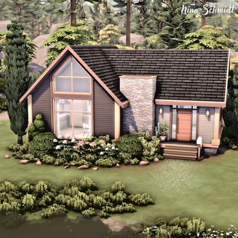 2 Bedroom Starter Home Sims 4, Sims 4 Starter Home Small Houses, Sims 4 Houses 2 Bedroom, Sims 4 Growing Together House, Sims Starter Home, Small House Sims 4, Growing Together Sims 4, Starter House Sims 4, Newcrest Sims 4