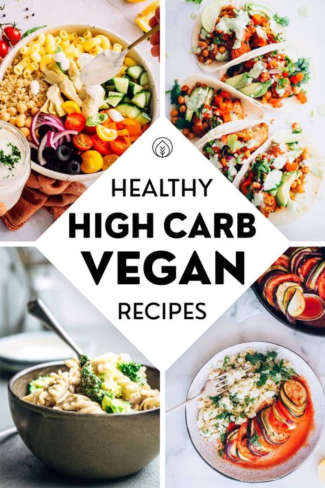 Hclf Vegan Before And After, Low Fat High Carb Meals, Vegan Low Fat Recipes, High Carb Low Fat Meals, High Calorie Vegan Meals, High Carb Low Fat Foods, High Carb Meals, High Carb Vegan Recipes, Hclf Recipes