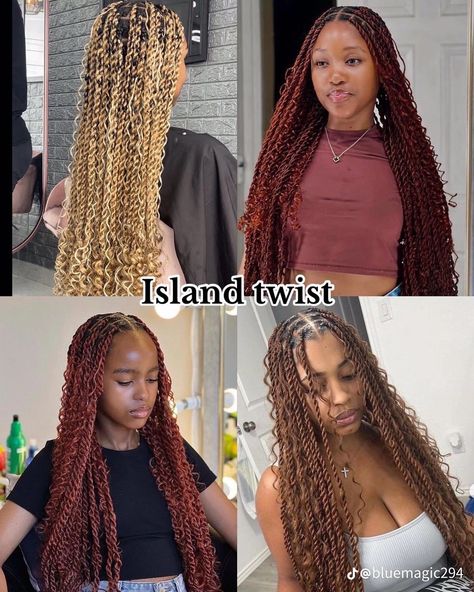 Island Twist Hairstyle, Island Twist, Twist Hairstyle, Quick Braided Hairstyles, Christmas Hair, Twist Hairstyles, Skin Color, Hair Inspo, Cute Hairstyles