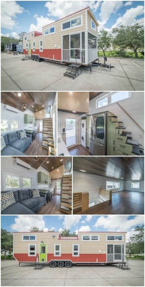 The Tiny House Movement: A Revolution in Sustainable Living Tiny House With Office, Inside Tiny Houses, Tiny Home Decor, Homes On Wheels, Tiny Mobile House, Alternative Housing, Tiny House Luxury, Crooked House, Tiny House Interior Design