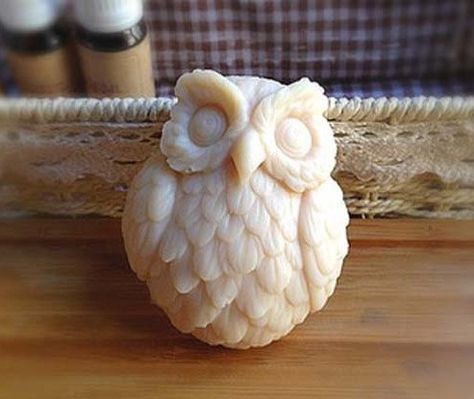 Owl Soap Mold Flexible Silicone Mold Animal Soap Mold New Style Soap Mould on Etsy, $12.00 Soap Craving, Diy Soap Carving, Soap Sculpture, Owl Candle, Soap Carving, Decorative Soaps, Diy Candle, Candle Mold, Paper Crafts Origami