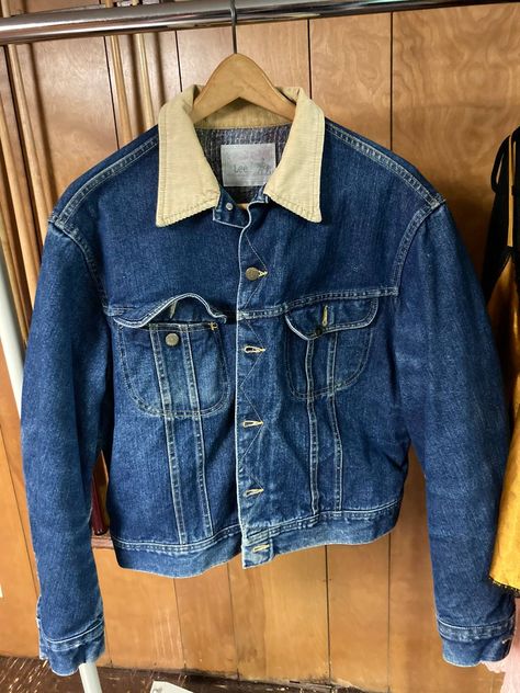 Vintage Vintage Dark wash blanket lined Lee storm rider Vintage Denim Jacket, Men's Outerwear, Mens Outerwear, Vintage Denim, Vintage Men, Fashion Inspiration, Denim Jacket, Boots, Quick Saves