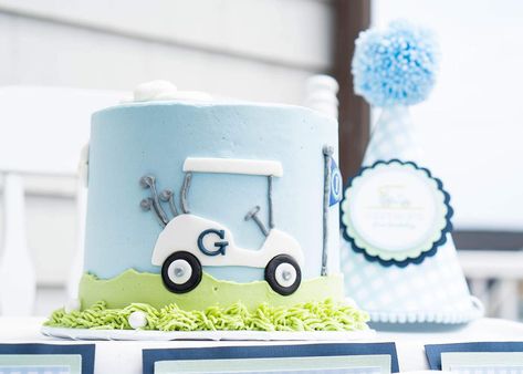 Golf Birthday Party Ideas, Golf Birthday Cakes, Birthday Golf, 10 Inch Cake, Golf Cake, Golf Birthday Party, 1st Birthday Party Themes, Golf Birthday, 9th Birthday Parties