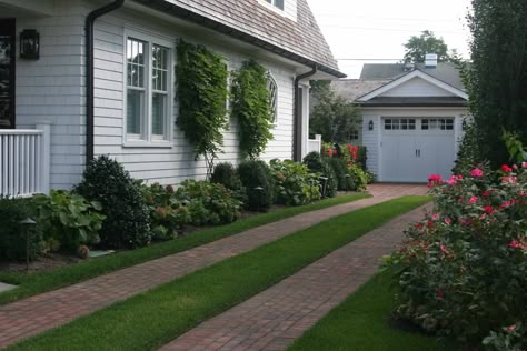 brick paver runner/ ribbon/strip driveway, garden Driveway Grass Strip, Grass Strip Driveway, Brick Grass Driveway, Brick Ribbon Driveway, Ribbon Driveway Ideas, Strip Driveway, Grass Driveway Ideas, Driveway Strip, Backyard Parking