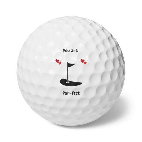 Decorating Golf Balls For Boyfriend, Golf Boyfriend Gifts, Golf Ball Designs Sharpie For Boyfriend, Painted Golf Balls, Golf Aesthetics, Bf Things, Golf Girl, Golf Ball Crafts, Cute Anniversary Gifts