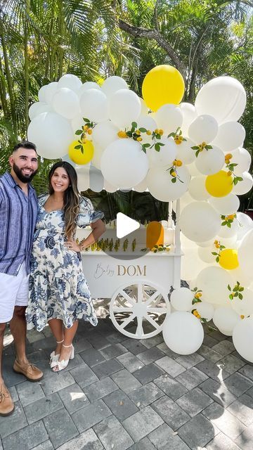 Jen • Home Remodel + Decor on Instagram: "Baby Dom was showered with so much love yesterday 🍋 We couldn’t have asked for a more beautiful shower. Lemon Italian party of my dreams. Vendors: Rental- @mivintage Ballon cart- @sweetcartparties Pizza oven- @pizzarellowoodfiredpizza Sweets- @thebakingroom305 All other details will be linked x link in bio or LIKEtoKNOW.it app ✨" Lemon Shower Decor, Italian Lemon Baby Shower Theme, Italy Baby Shower Theme, Italian Summer Baby Shower Theme, Baby Shower Italian Theme, Amalfi Baby Shower Theme, Mediterranean Baby Shower Ideas, Ciao Baby Shower Theme, Lemon Baby Shower Theme Boy