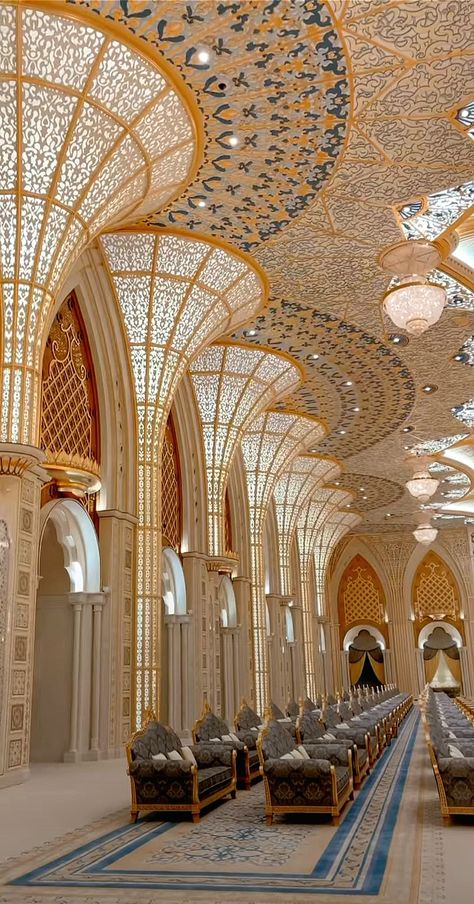 Mosque Ceiling Design, Wedding Hall Design Architecture, Resturant Decor, Classic House Interior Design, Marriage Hall, Luxury Ceiling Design, Building Design Plan, Lobby Interior Design, Classic House Exterior