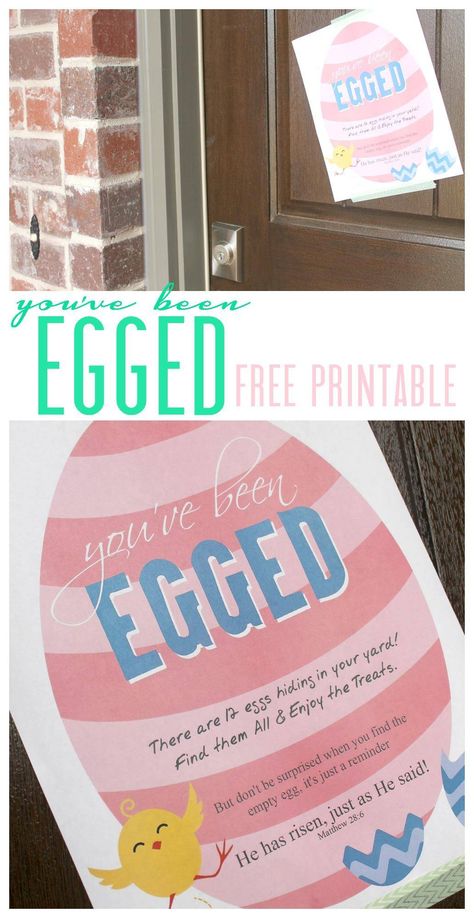 You've Been Egged Free Printable! This is one of our favorite Easter Tradition to show a little love to our friends and family! #passion4savings #easter #printables #diy Easter Traditions, Easter Printables, Easter Time, Easter Activities, Spring Holidays, Easter Celebration, He Is Risen, Easter Treats, Easter Fun