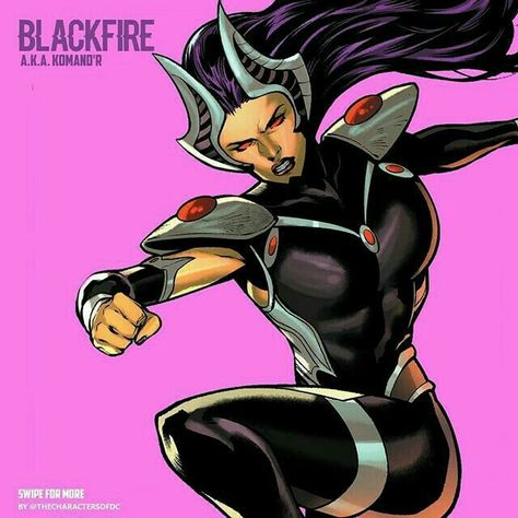 Black Fire Dc Comics, Blackfire Comics, Blackfire Dc, Black Lives Matter Art, Dc Comics Women, Comic Book Art Style, Comic Villains, Superhero Villains, Dc Villains