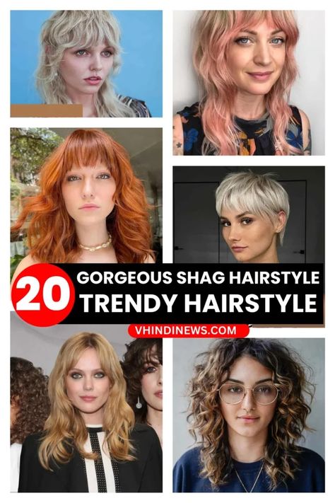 20 Best Shag Hairstyles with Bangs for Every Woman: Trendy Hairstyle 2024 28 Shag Hairstyles With Bangs, Bangs 2024, Shag Hairstyle, Medium Shag Hairstyles, Hairstyle With Bangs, Hairstyle 2024, Messy Haircut, Trendy Dresses Summer, Trendy Hairstyle