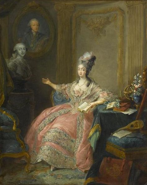 1777 Marie Louise Josephine Savoie, Comtesse de Provence by Jean-Baptiste-Andre Gautier d'Agoty (Versailles) Jean Antoine Watteau, 18th Century Portraits, 18th Century Women, Rococo Art, French Royalty, Rococo Fashion, Homburg, 18th Century Fashion, Woman Reading