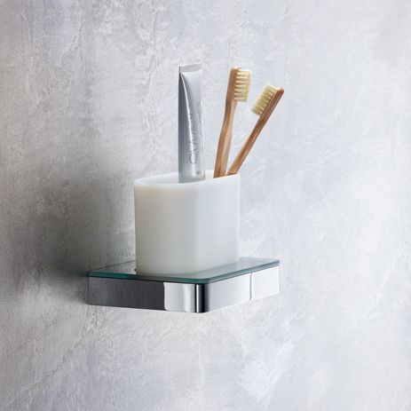 AXOR Universal Accessories. Timeless, elegant bathroom accessories: tooth brush tumbler for wall mounting and mounting on a railing. AXOR. Form Follows Perfection. #axor #axorddesign #axorbathrooms #luxurybathrooms #bathroominspiration #bathroomideas #bathroomaccessoire #luxurybathhroomaccessoire #toothbrushholder Tooth Brush Holder, Bathroom Accessories Luxury, Wall Holder, Steam Showers Bathroom, Tooth Brush, Elegant Bathroom, Shower Tray, Basin Mixer, Metal Shelves