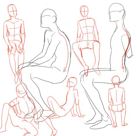 http://kelpls.tumblr.com/post/60370475359/someone-asked-about-sitting-poses-so-i-drew-a Drawing Of People, Lucian Freud, Sitting Poses, 캐릭터 드로잉, Poses References, Anatomy Drawing, Figure Drawing Reference, Body Drawing, Anatomy Reference